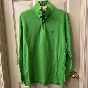 Polo Ralph Lauren Long-Sleeve Polo Shirt (Lime Green) - Size Large (16/1…
